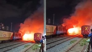 Fire Incident: बेंगलुरु रेलवे यार्ड में ट्रेन की बोगी में लगी आग, मुंबई में बस धू-धूकर जली; ग्वालियर में 25 यात्रियों ने कूदकर बचाई जान