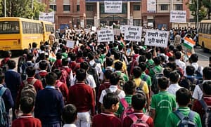 MP में सड़क पर उतर रहे स्कूली बच्चे, स्कूल की समस्याओं को लेकर बढ़ रहा विरोध, मोहन सरकार के सामने बड़े सवाल