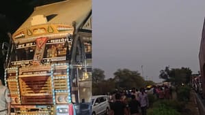 नीमच: ट्रक में बैठी महिला ने किया जमकर हंगामा! ड्राइवर ने छीनी POS मशीन, हाईवे पर जाम के बाद आगजनी